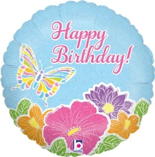 Happy Birthday Butterfly Balloon